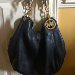 Michael Kors Black All Leather Purse